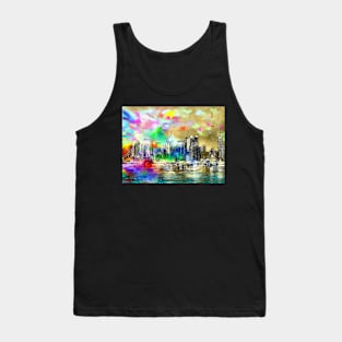 New York Rainbow Skyline Tank Top